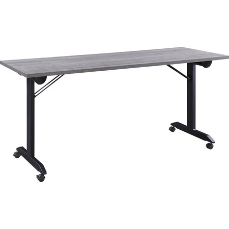 Lorell 63 x 23 in. Mobile Folding Training Table - Weathered Charcoal LLR60736